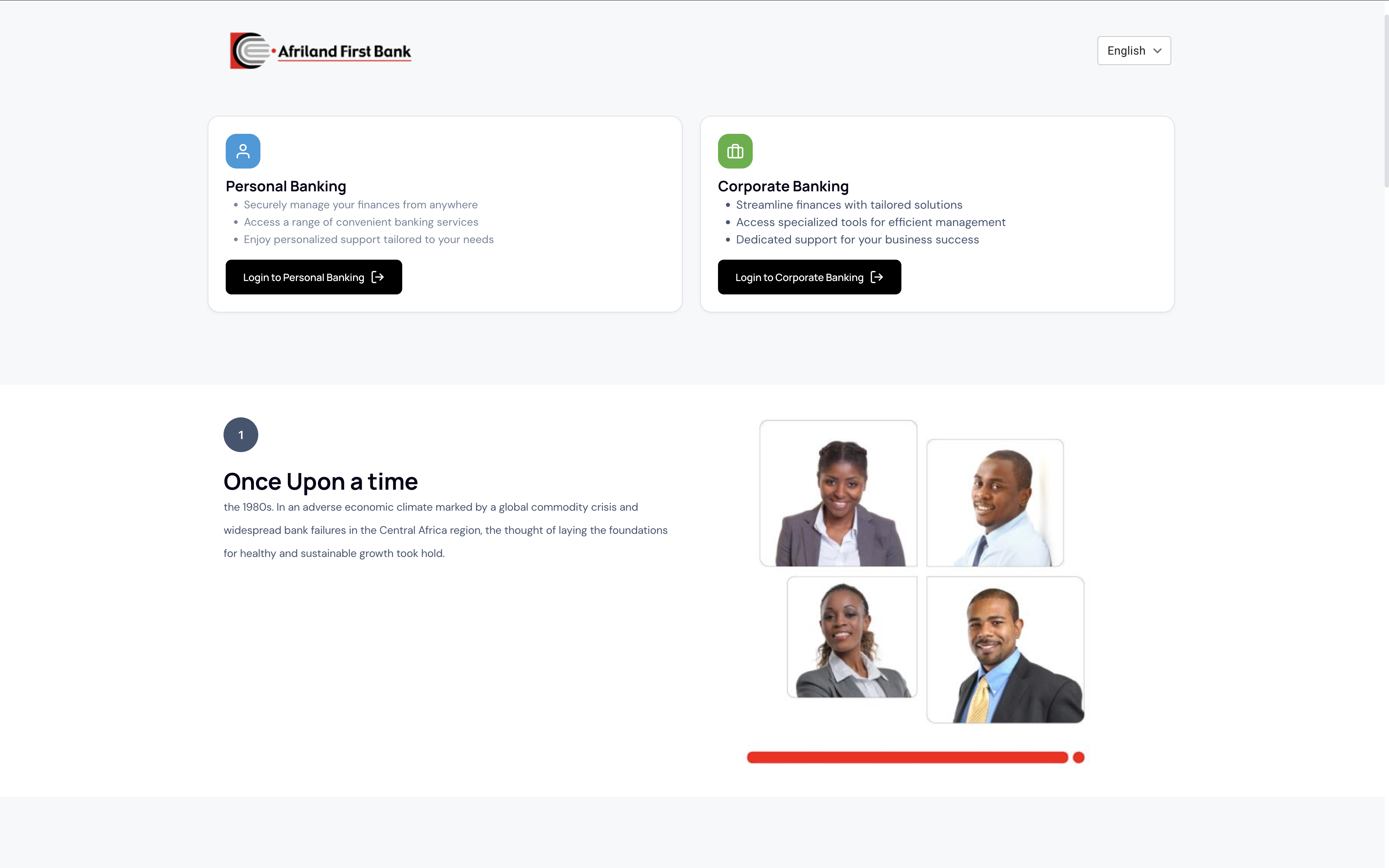 Afriland First Bank – Plateforme Internet Banking